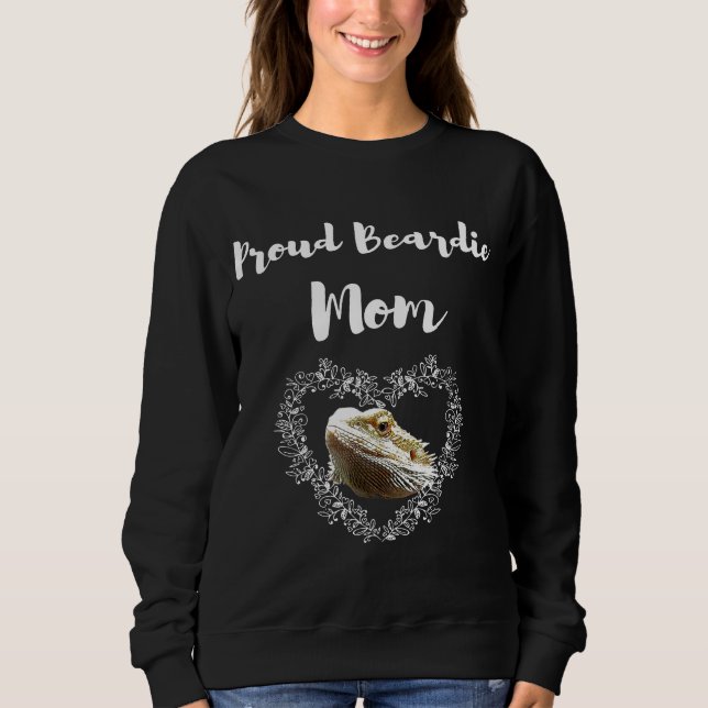 Proud Beardie Mamma Bearded Dragon T Shirt (Framsida)
