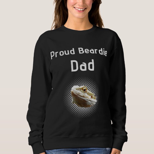Proud Beardie Pappa Bearded Dragon T Shirt (Framsida)