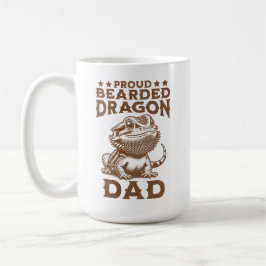 Proud Beared Dragon Pappa Reptile Älskare Kaffemugg