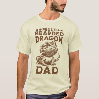 Proud Beared Dragon Pappa Reptile Älskare T Shirt