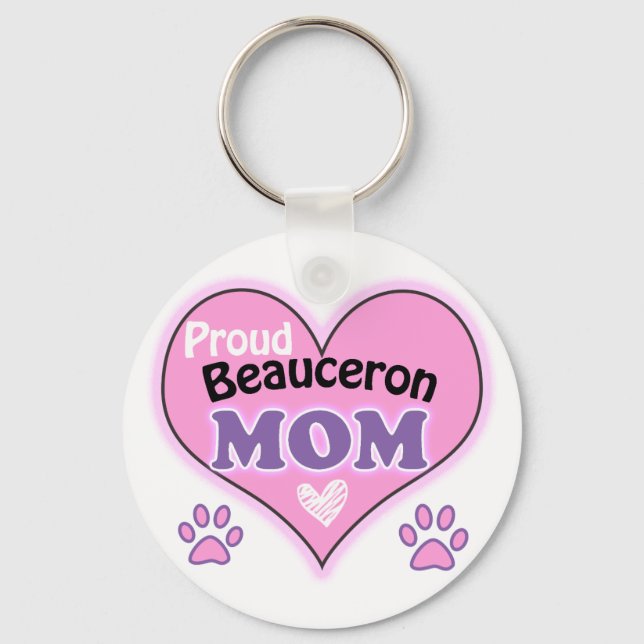 Proud Beauceron Mamma Nyckelring (Framsida)