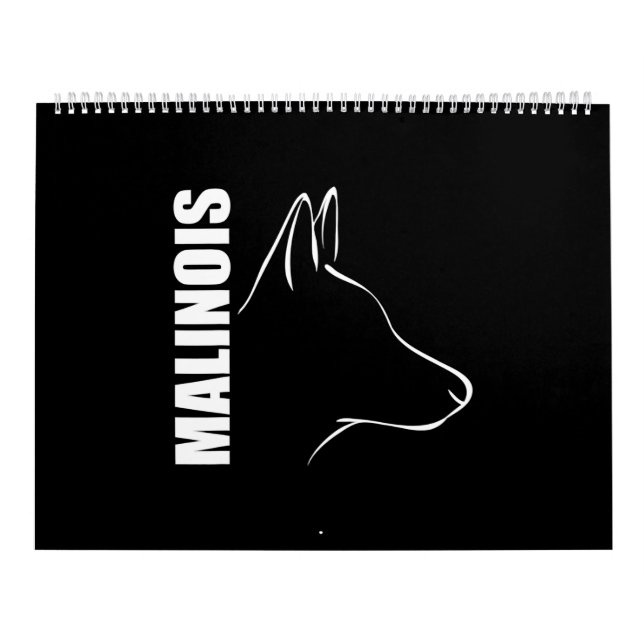Proud Belgian Malinois profile dog TEE Shirt Kalender (Omslag)