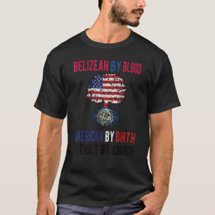 Proud Belizean American Flagga Belize Usa T Shirt