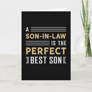 Proud Best Son in Law Son Fantastisk Gift Idea Kort