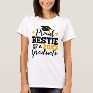 Proud Bestie av 2022 student svart guld tassel T Shirt