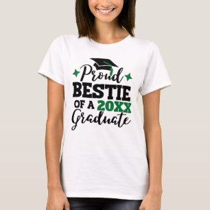 Proud Bestie of a 2022 student black grönt tassel T Shirt