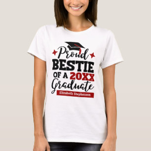 Proud Bestie of a 2022 student black red tassel T Shirt