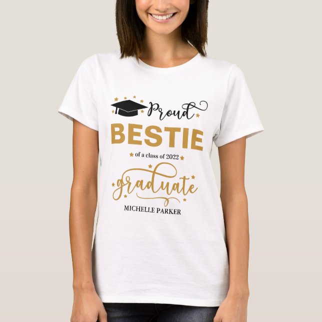 Proud Bestie of Student-Family Studenten Shirts T Shirt (Framsida)