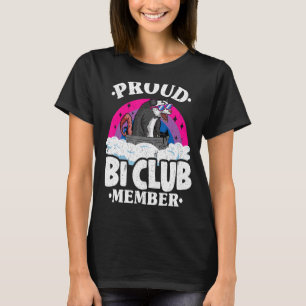 Proud Bi Klubb Member Opossum Bisexual Flagga Rain T Shirt