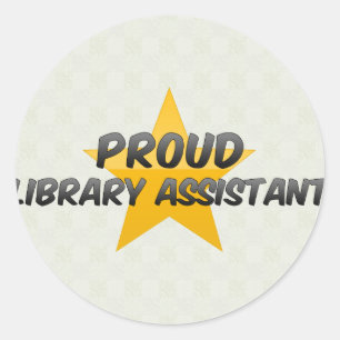Proud Bibliotek assistent Runt Klistermärke