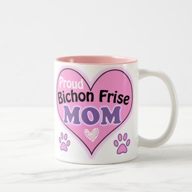 Proud Bichon Frise  Mom Två-Tonad Mugg (Höger)