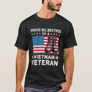 Proud Big Brother från Vietnam Veteran USA flagga  T Shirt