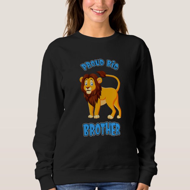 Proud Big Brother Lejon för boys & Syskon Kids T Shirt (Framsida)