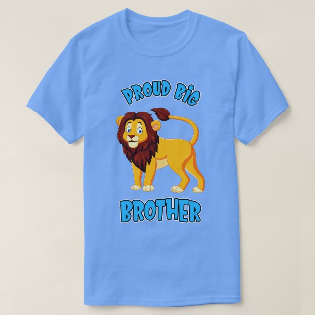 Proud Big Brother Lejon Young Syskon T Shirt (Design framsida)