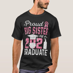 Proud Big Sister från 2021 Student med Ansikte Mas T Shirt