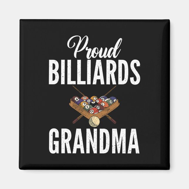 Proud Billiards Grandma Bassäng Billiards Grandma Magnet (Framsidan)