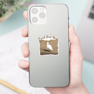 Proud Bird Nerd Elegant White Egret Hobby Birder Klistermärken