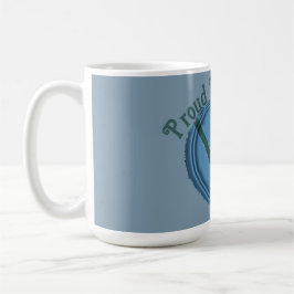 Proud Bird Nerd Silhouette Blue Grått Birder Kaffemugg