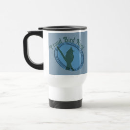 Proud Bird Nerd Silhouette Blue Grått Birder Resemugg