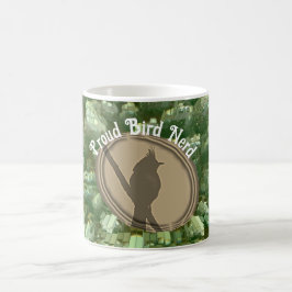 Proud Bird Nerd Silhouette Brown Grönt Birder Kaffemugg