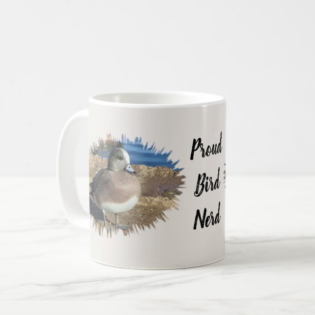 Proud Bird Nerd Vild Anka Fågelskådare Birder Kaffemugg (Framsida vänster)