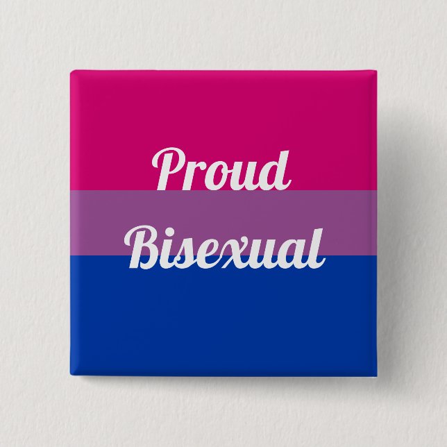 Proud Bisexual | Bisexuellt Pride Knapp (Framsida)