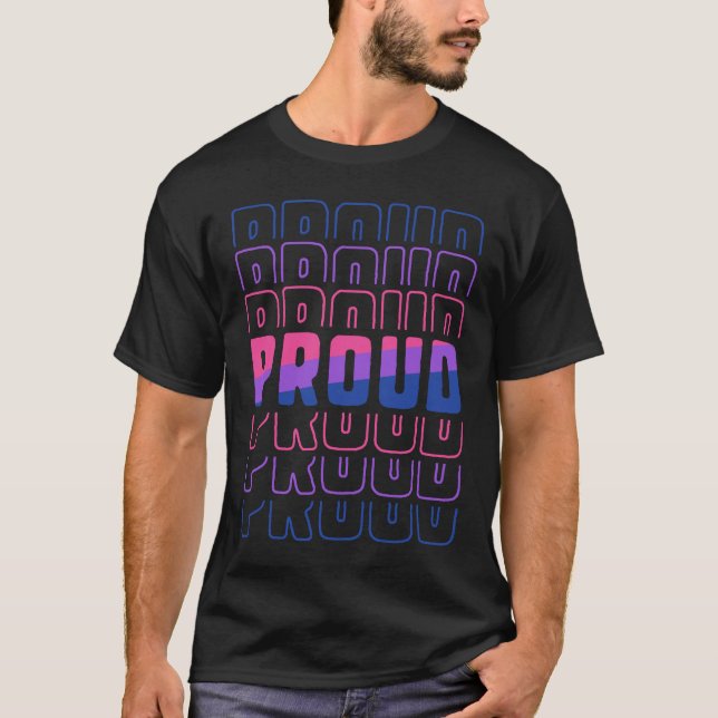 Proud Bisexual LGBT-Pride Månad T Shirt (Framsida)