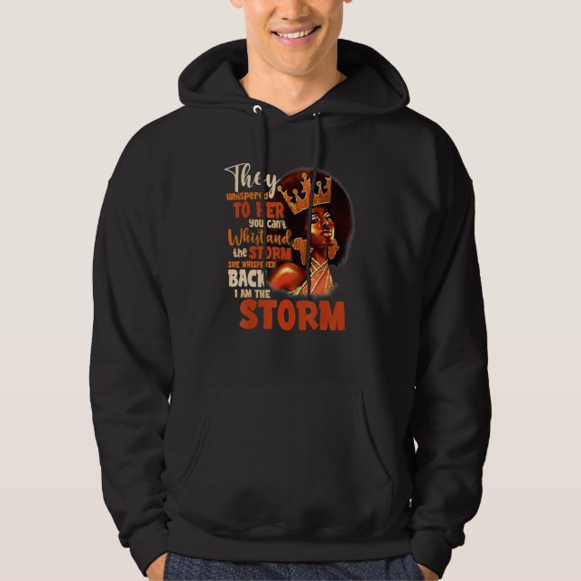 Proud Black African American Ladies Black History  Hoodie (Framsida)