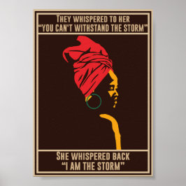 Proud Black African Women, jag är stormen Poster