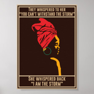 Proud Black African Women, jag är stormen Poster