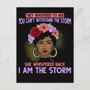 Proud Black Girl African American Heritage Vykort