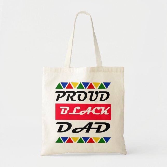 Proud Black Pappa Junetelfte Tygkasse (Framsidan)