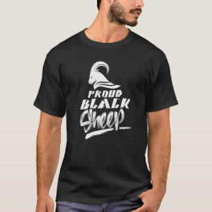 Proud Black Sheep Mörk Sarcastic Humor Ord T Shirt