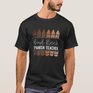 Proud Black Spain Teacher, Black History Month T Shirt