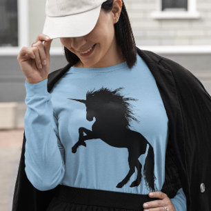 Proud Black Unicorn Silhouette Fantasy Animal, ZKA T Shirt