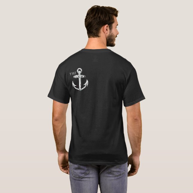 Proud Bluenoser Nova Scotia anchor sweater hoodie T Shirt (Hel baksida)