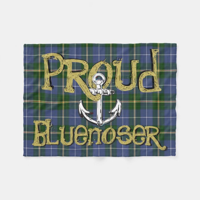 Proud Bluenoser Nova Scotia tartan anchor filt (Framsidan (Horisontell))