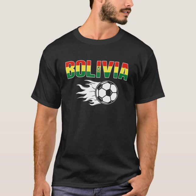 Proud Bolivia Soccer Fläkt Jersey - Boliviansk Foo T Shirt (Framsida)