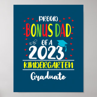 Proud Bonus Pappa i klass 2023 Kindergarten Poster