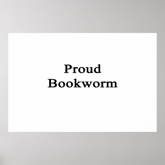 Proud Bookworm Poster (Framsidan)