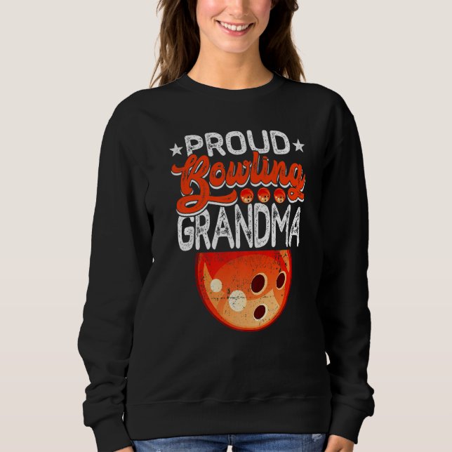 Proud Bowling Grandma Mors dag Sport Mamma Mamma T Shirt (Framsida)