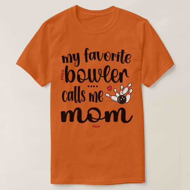Proud Bowling Mamma Bowlareare Mamma av en gånglak T Shirt (Design framsida)