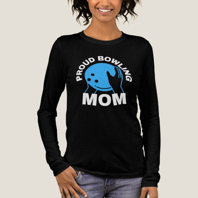 Proud Bowling Mamma T Shirt (Framsida)