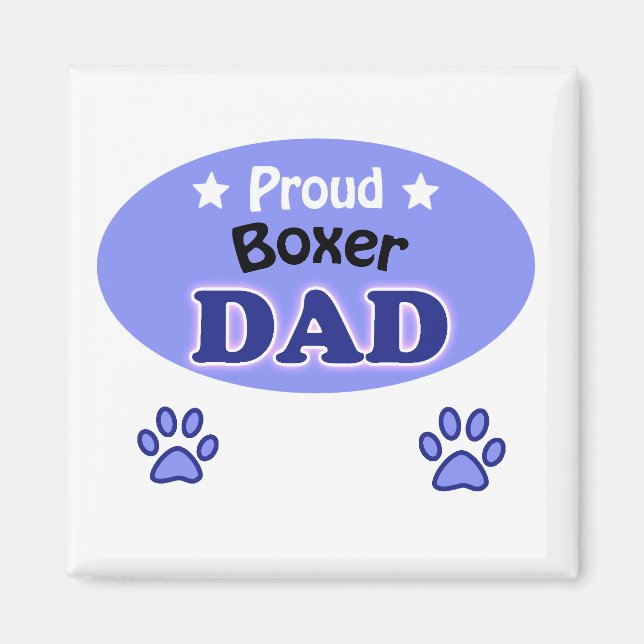 Proud Boxer dad Magnet (Framsidan)