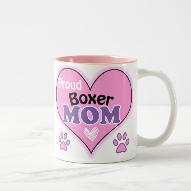 Proud Boxer Mamma Två-Tonad Mugg (Höger)