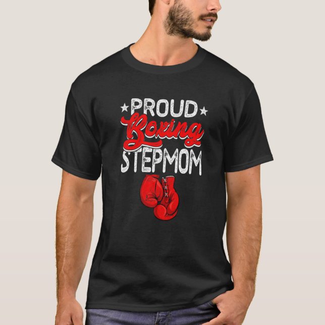 Proud Boxing Stepmamma Mors dag Sport Mamma Mamma T Shirt (Framsida)