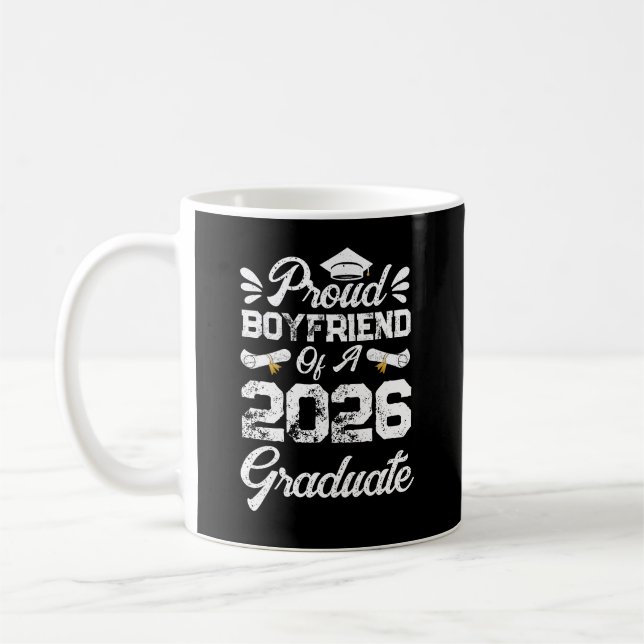 Proud Boyfriend of A Class 2026 Graduation Grad Kaffemugg (Vänster)