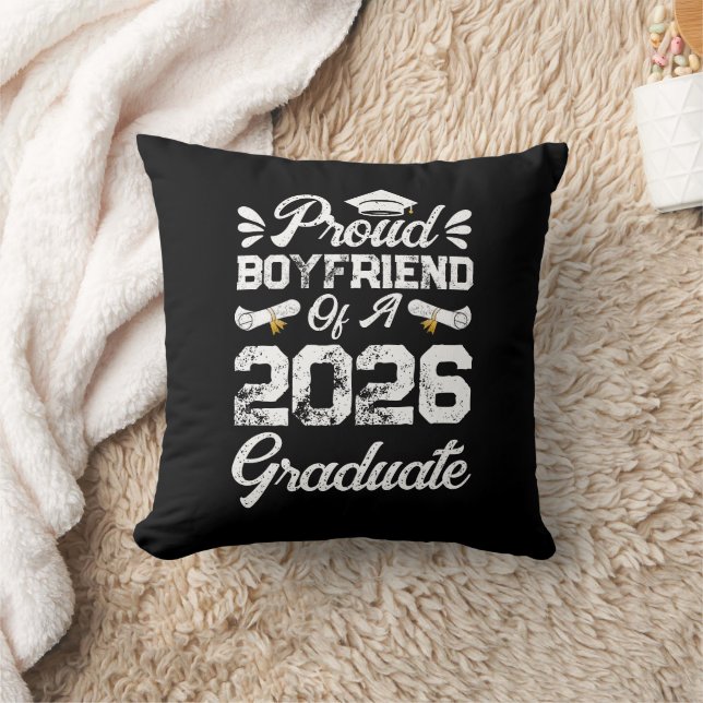 Proud Boyfriend of A Class 2026 Graduation Grad Kudde (Filt)