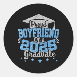 Proud Boyvän till en 2025 Student-prom-torg Runt Klistermärke