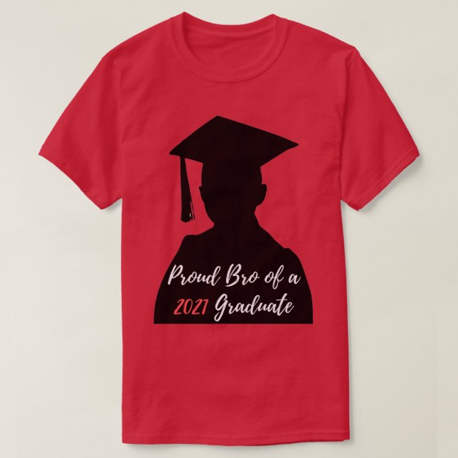 Proud bro med magisterexamen i student 2021 t shirt (Design framsida)
